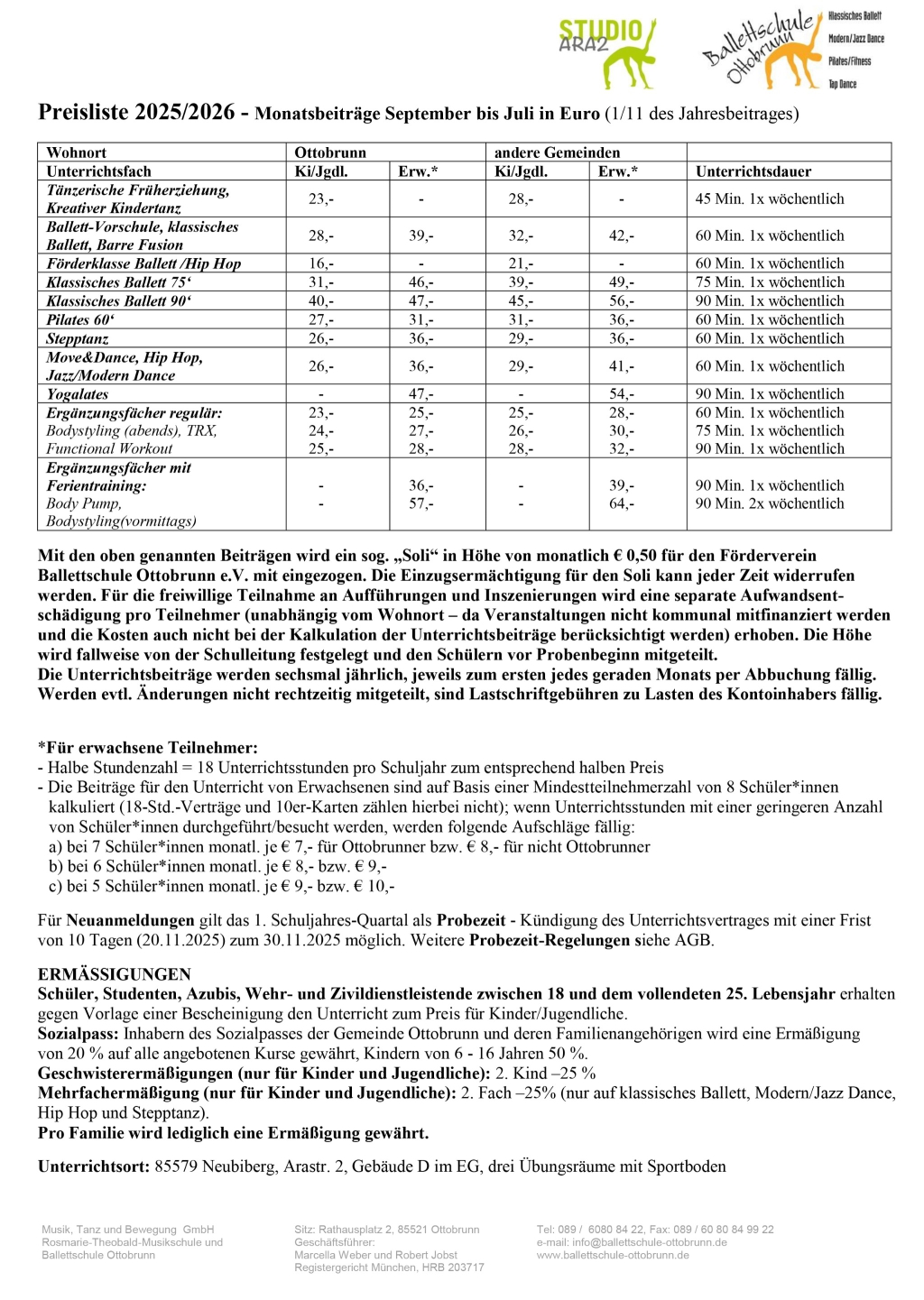 Preisliste als PDF